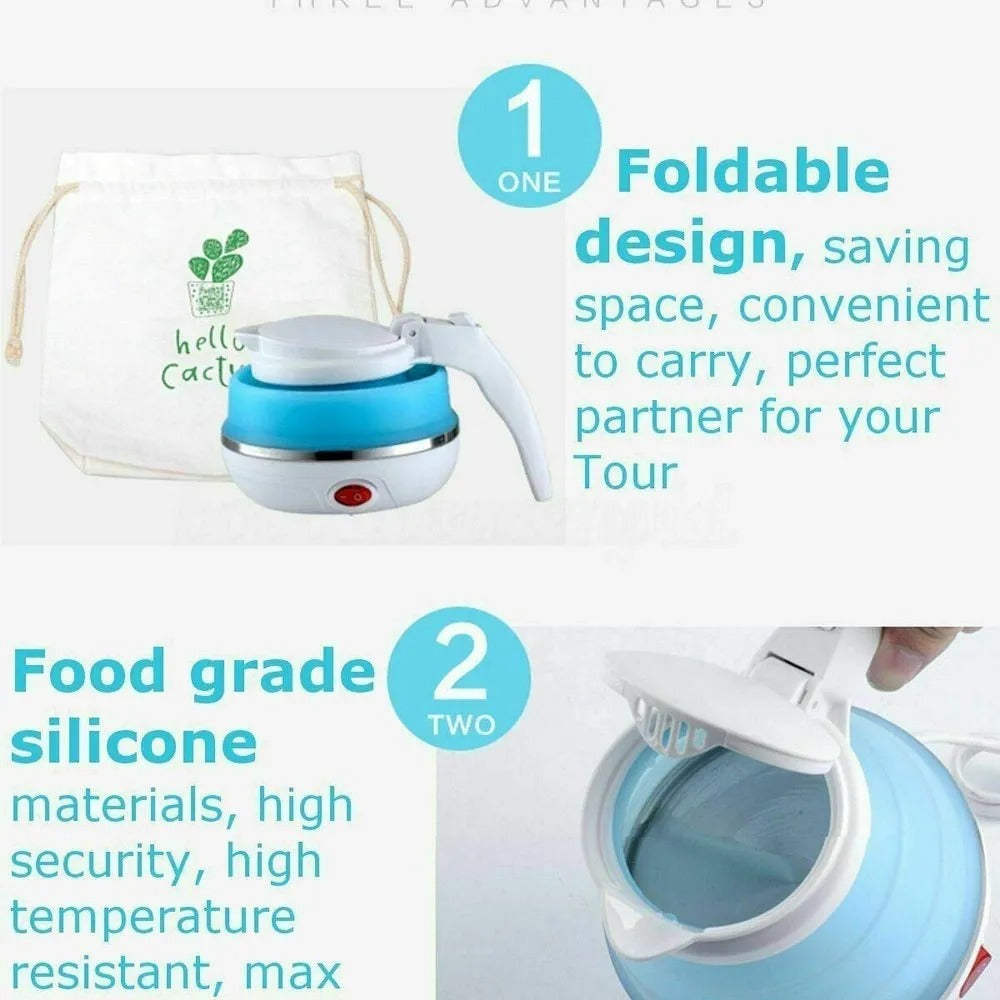 Kettle, Portable Mini Foldable Electric Kettle, Suitable for Home, Travel and Camping.