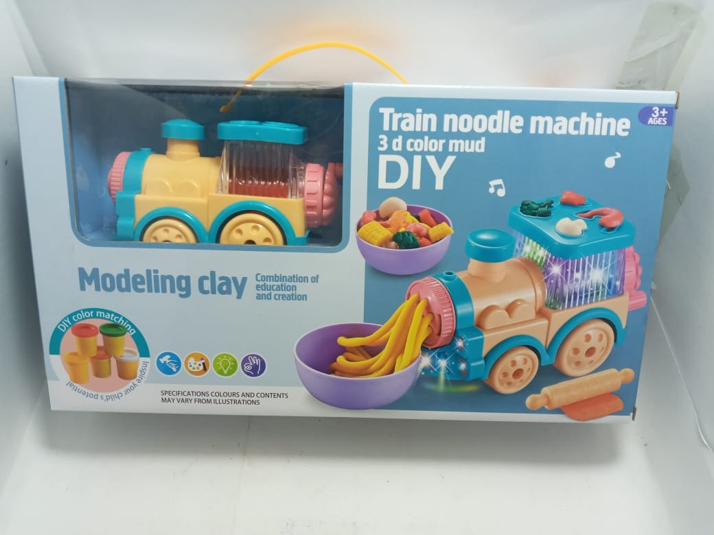 3D Color Mud DIY Train Noodle Machine – Creative Clay Pasta Maker Toy for Kids