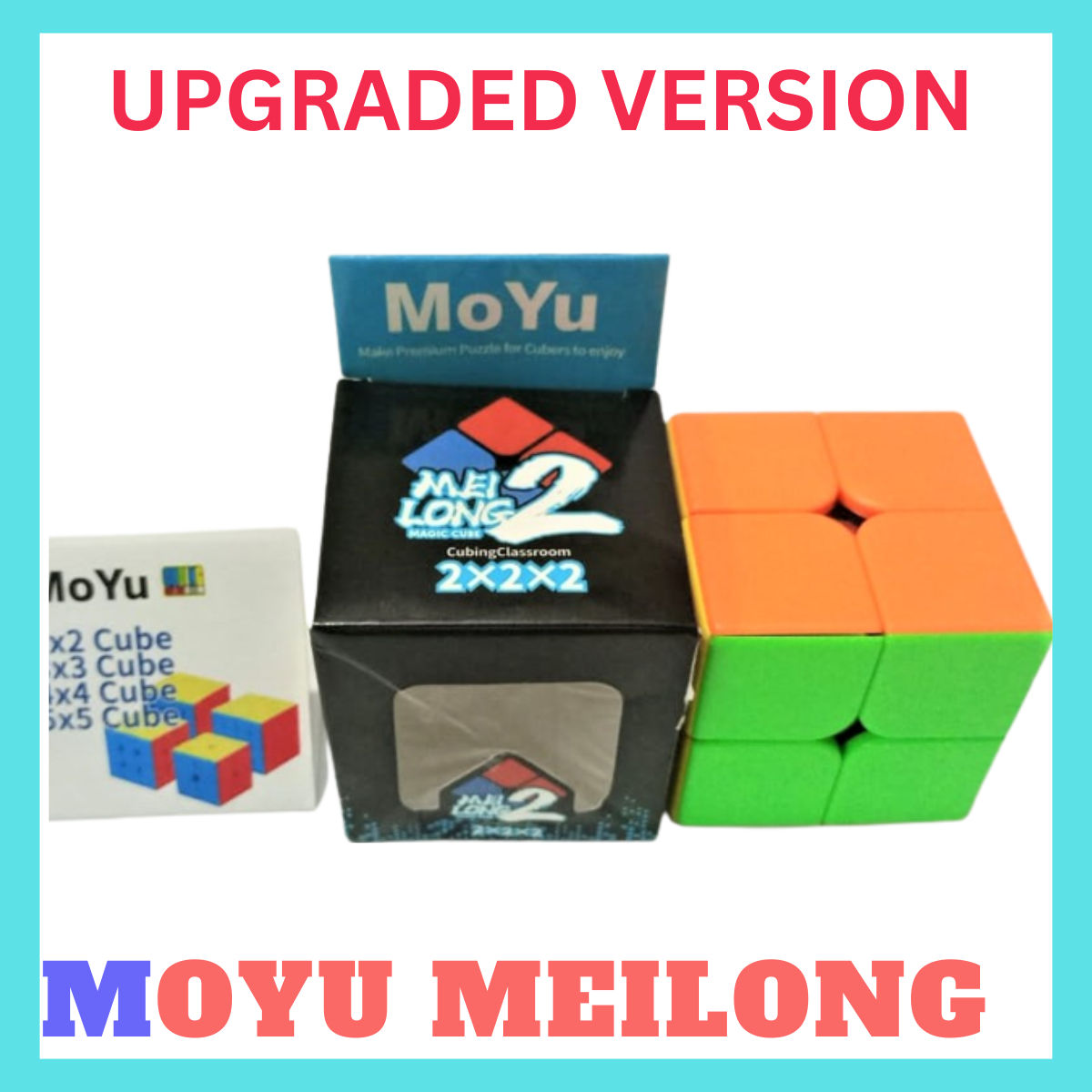Rubik Cube 2x2 MoYu MEILONG Stickerless, Speedy 2x2 Cube