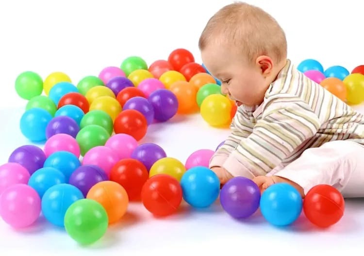 Pack of 50 Soft Plastic Balls - For Plastic Tents And Swimming Pools - Multicolor