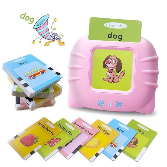 Talking Flash Cards Learning Toys, English Words Learning Card Machinee for Kids,Device with 112 Flash Cards Spelling Game Gifts for Preschool Kids Boys Girls Toddlers Age 2 3 4 5 6 7 8