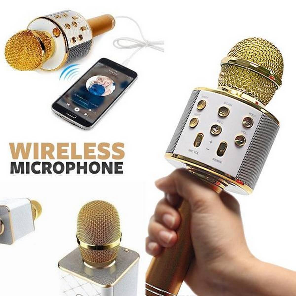 Microphone – Handheld Bluetooth Wireless Mic with HiFi Speaker for Kids and Music Lovers