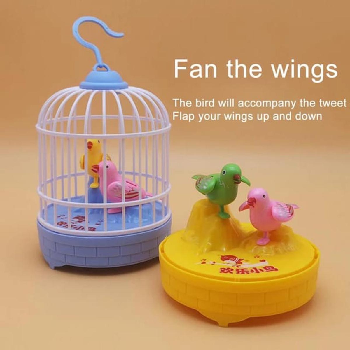 Bird Cage Toy with Realistic Sound & Voice Control – Electronic Interactive Bird Toy for Kids