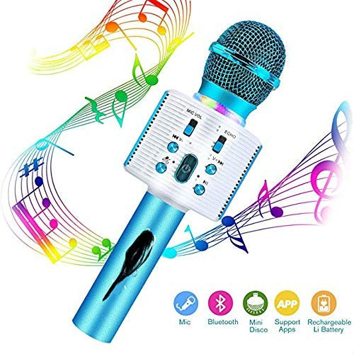 Microphone – Handheld Bluetooth Wireless Mic with HiFi Speaker for Kids and Music Lovers