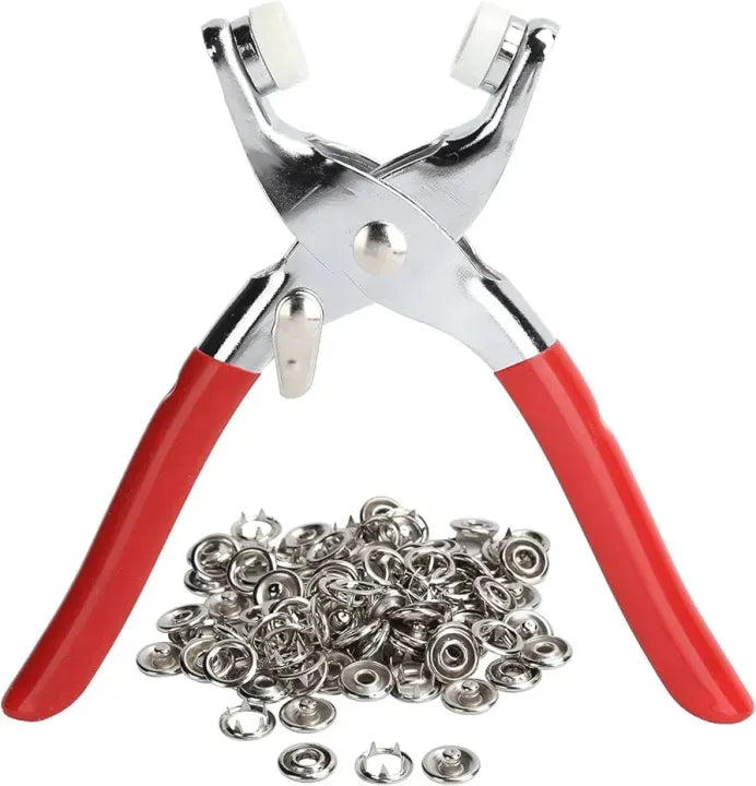 50 Pairs Metal Snap Buttons with Press Plier – 9.5mm Snap Fasteners Kit