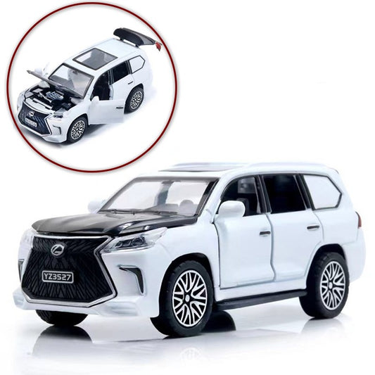 Lexus Land Cruiser Prado Alloy Die-Cast Toy Car - 5-inch Model with Opening Doors, Boot & Hood