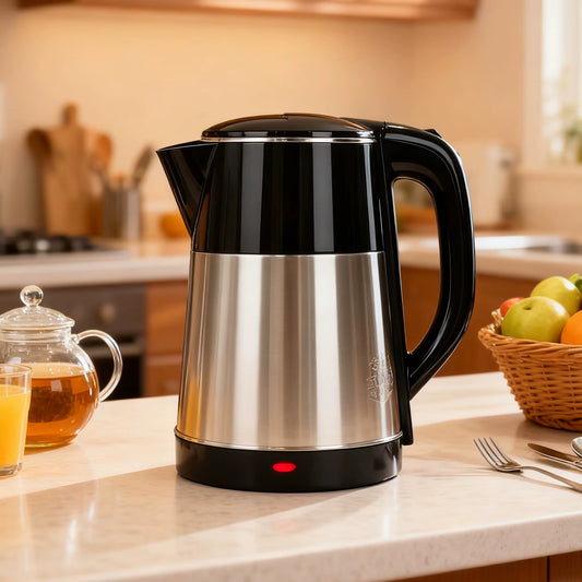 2.5L Double Body Electric Kettle – 1500W Stainless Steel Water Boiler with Auto Shut-Off