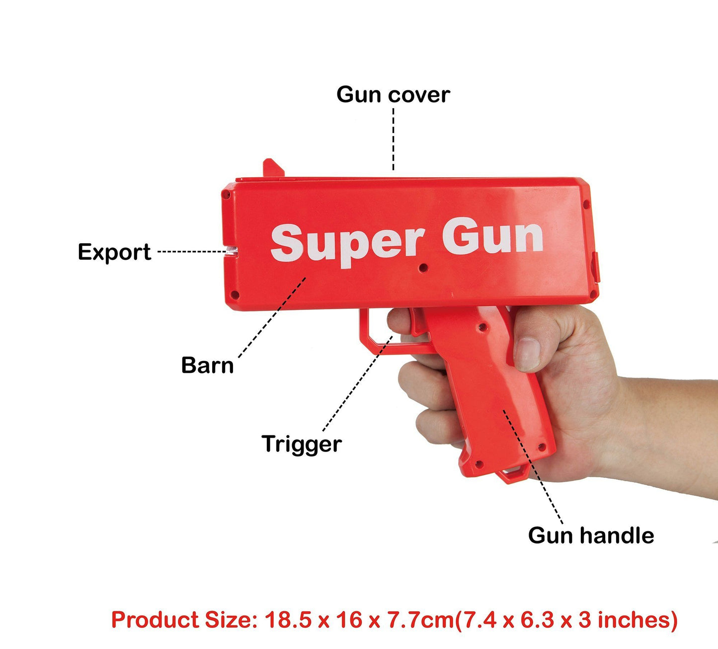 Rain Money Gun Paper Spary Machine Toy Gun Money Gun with 100 Pcs Play Money Cash Gun Party