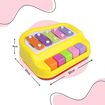 Music Xylophone For Kids - 5 keys - 2 In 1