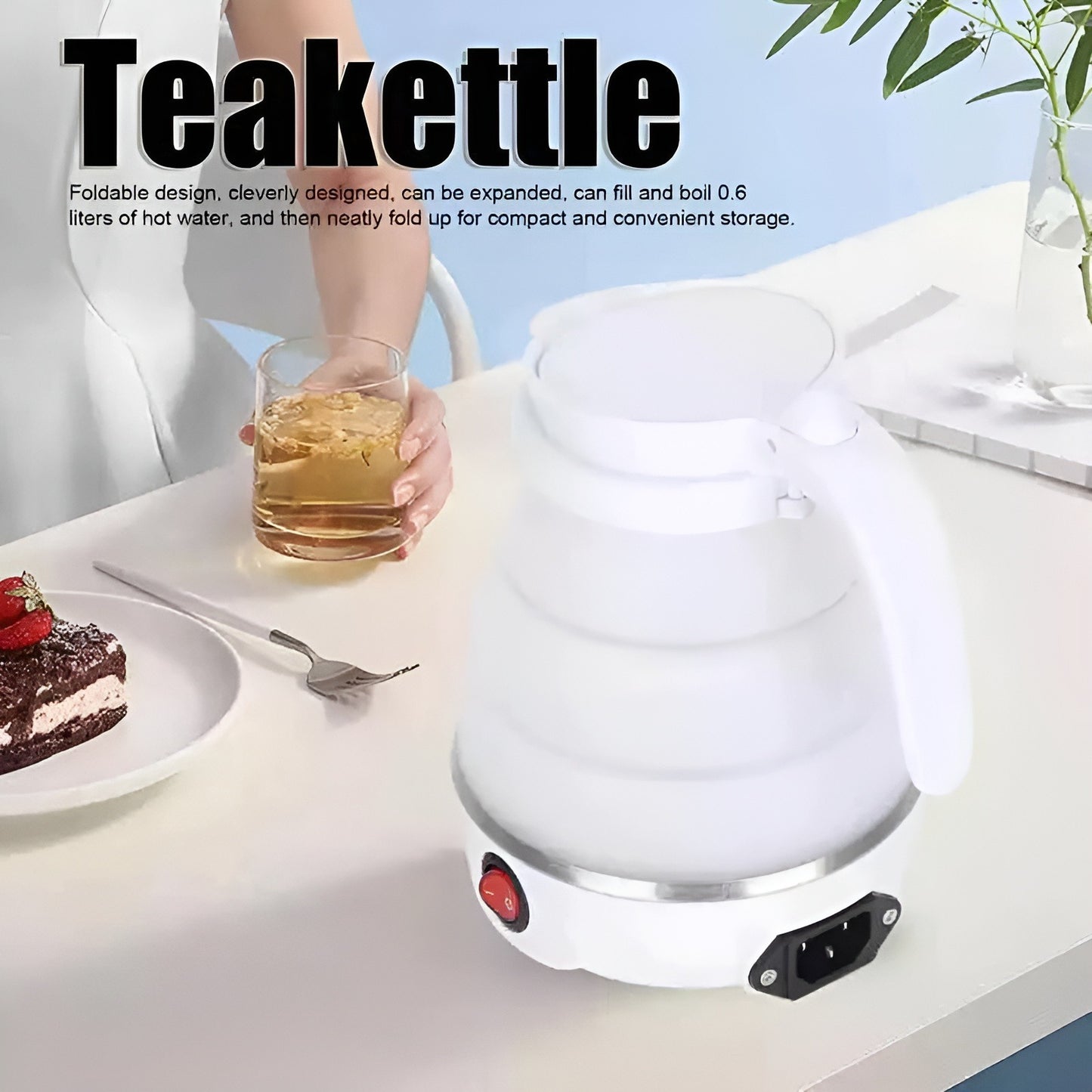 Kettle, Portable Mini Foldable Electric Kettle, Suitable for Home, Travel and Camping.
