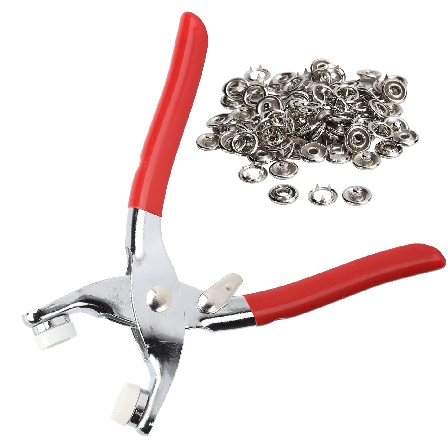 50 Pairs Metal Snap Buttons with Press Plier – 9.5mm Snap Fasteners Kit