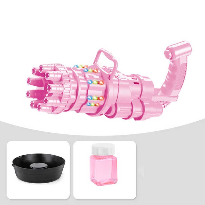 Bubble Machine Automatic Electric Gatling Bubble Gunns Bubble Maker Outdoor Fun Kids Toys for Boys and Girls