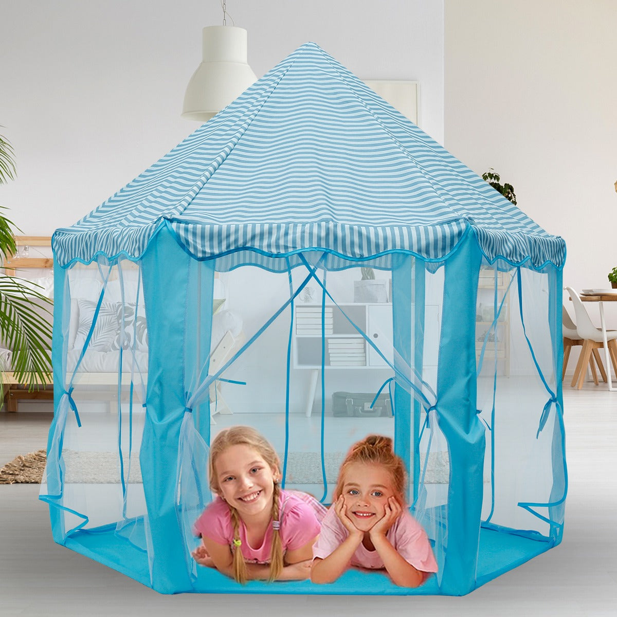 Princess Castle Tent For Girls Fairy Play Tents for Kids Hexagon Playhouse Toys For Children Or Toddlers Indoor Or Outdoor Games