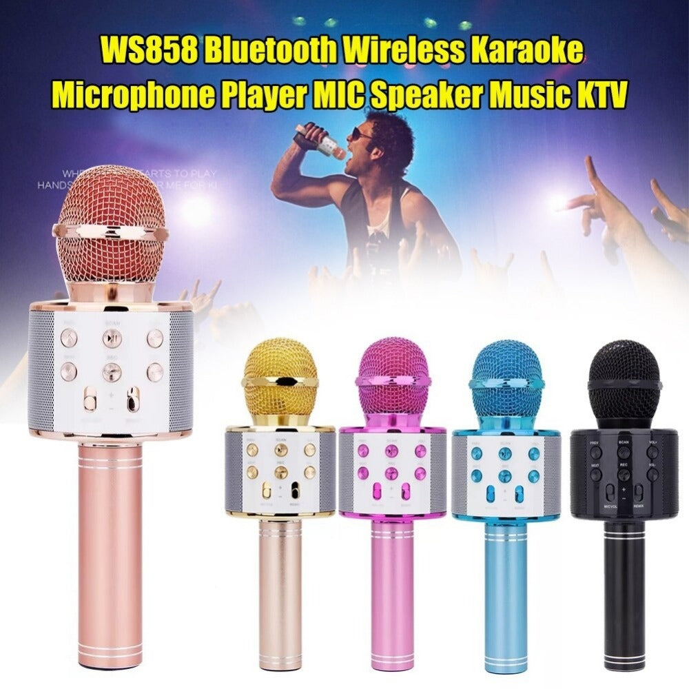 Microphone – Handheld Bluetooth Wireless Mic with HiFi Speaker for Kids and Music Lovers