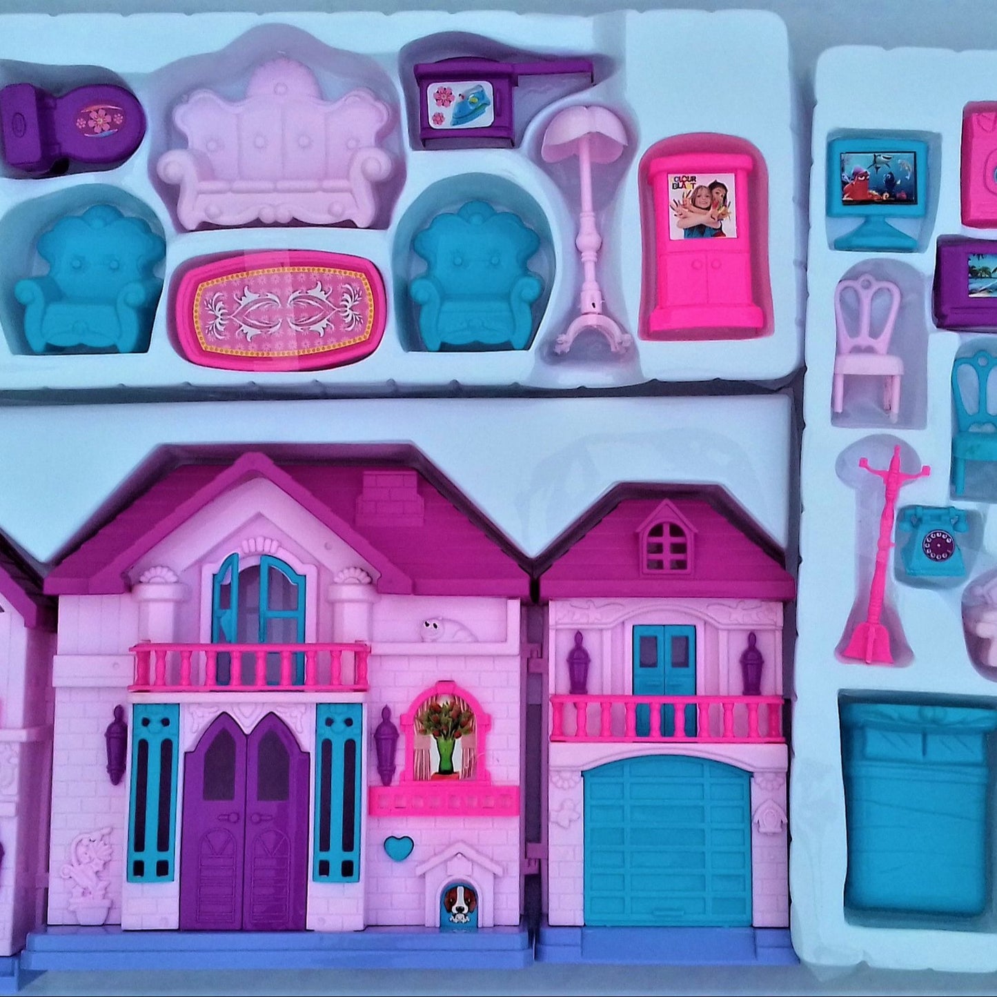 20 inches doll house with accessories happy family big country doll house