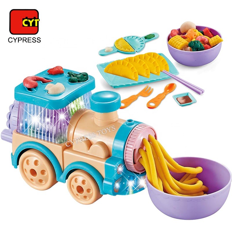 3D Color Mud DIY Train Noodle Machine – Creative Clay Pasta Maker Toy for Kids