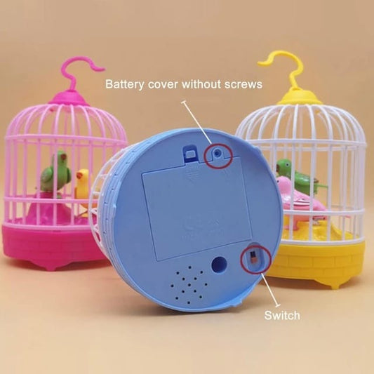 Bird Cage Toy with Realistic Sound & Voice Control – Electronic Interactive Bird Toy for Kids