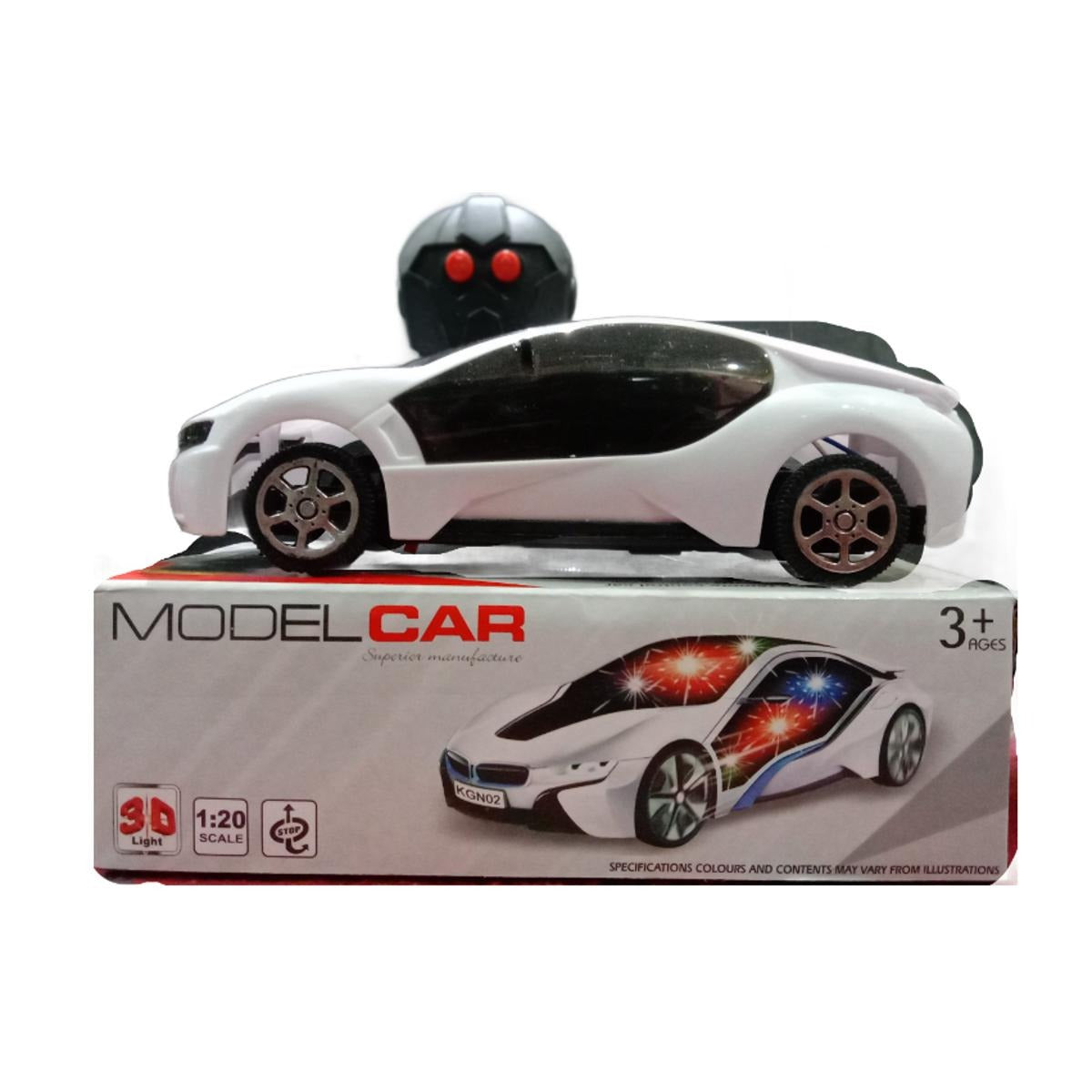 Remote Controlled 3D LED Car Light for Kids – Multi-Color Modern Car Lamp