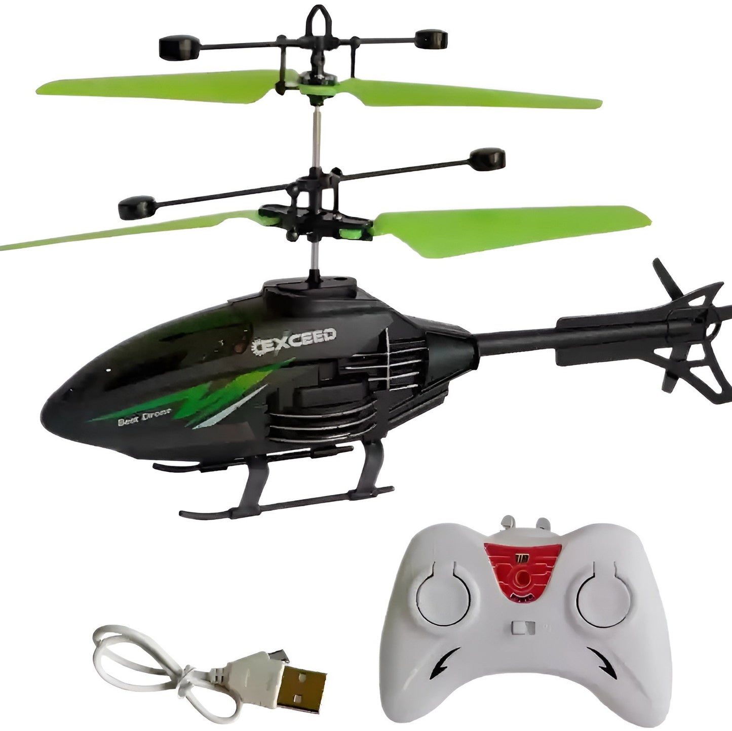 Remote Control Helicopter with LED Lights & Palm Control – Easy Flying Fun